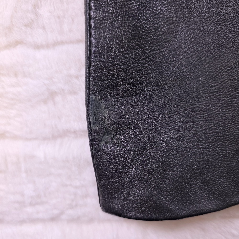 Vintage Gap Genuine Black Leather Pants Womens 6 Moto Biker Babe Retro Whimsey - Picture 11 of 11